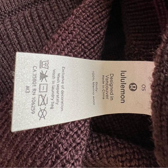 Lululemon 100% merino wool sweater knit shawl 13216 - Picture 9 of 13